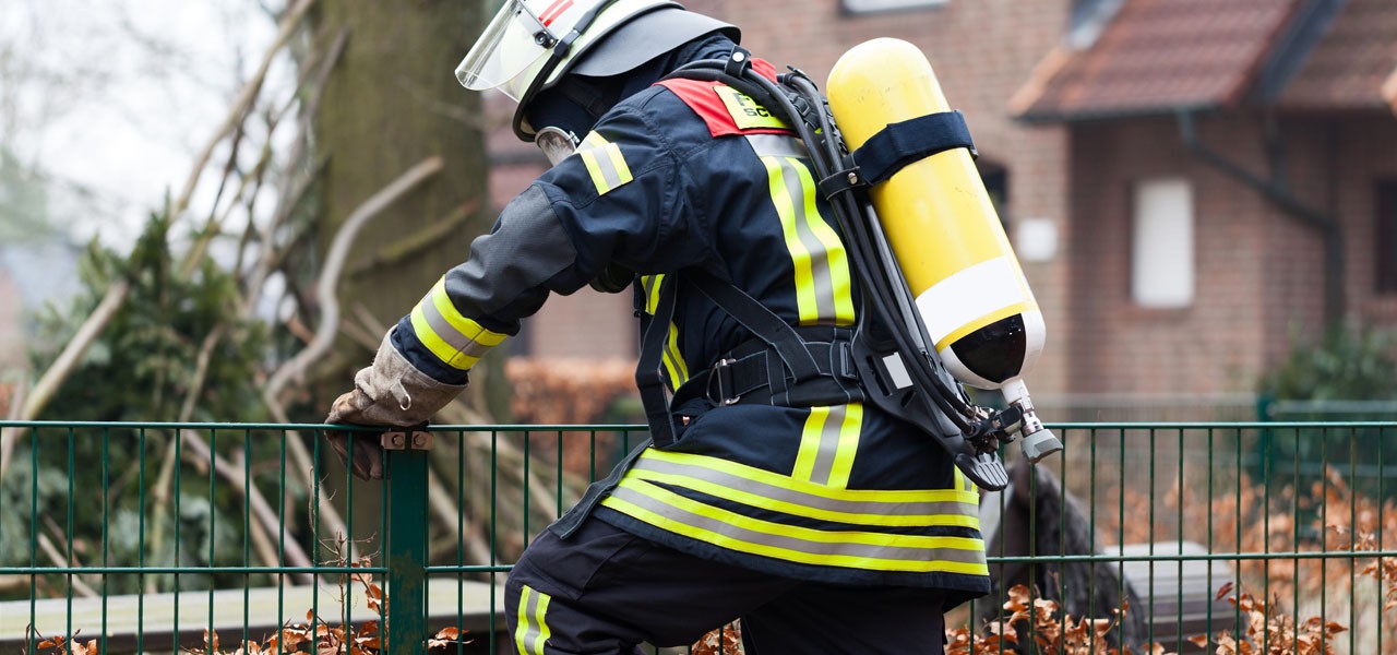 Feuerwehrmann im Einsatz